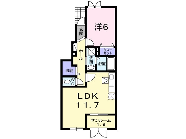 佐々木駅 バス22分  亀代郵便局前下車：停歩5分 1階の物件間取画像